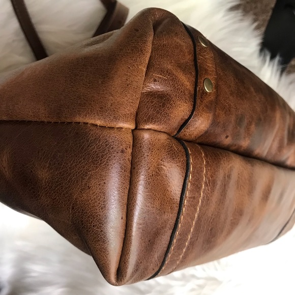 PATRICIA NASH 🤎 Benvenuto Leather Tote Distressed Cognac - Picture 10 of 15